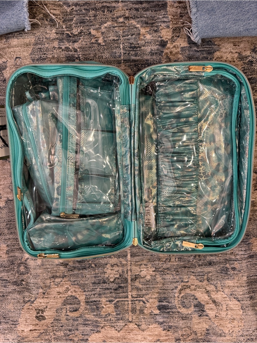 PurseN Amour Travel Case - Teal Python Snakesin Print - Picture 8 of 12